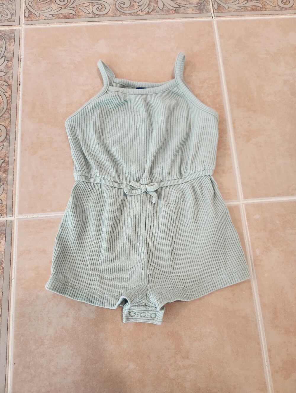 6-12 Girls Green Romper